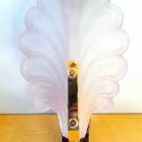 Frosted glass leaf wall light, 1980.