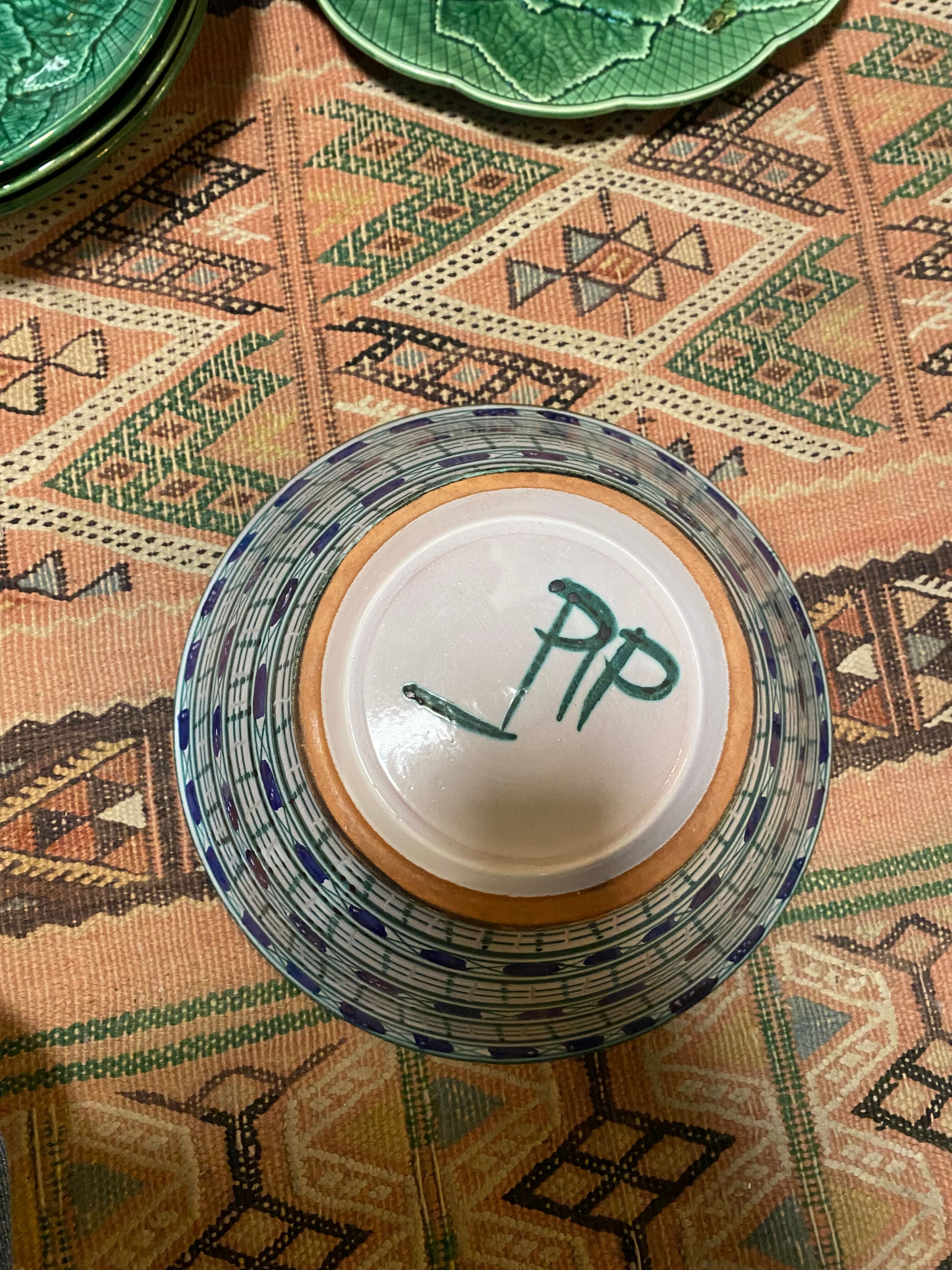 Ceramic salad bowl Picault Vallauris