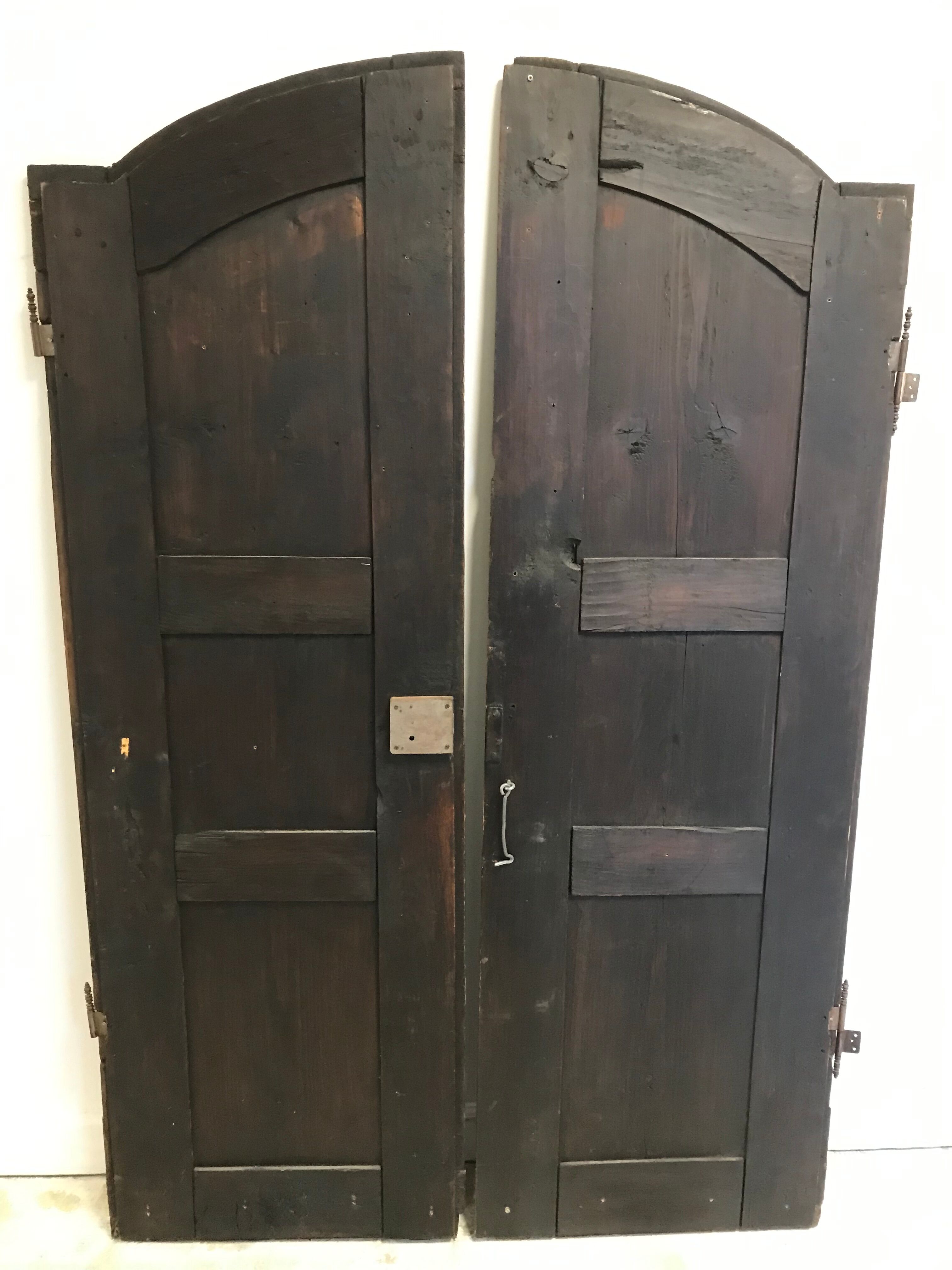 Old double door painted wood
