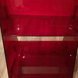 Red Plexiglas Bookshelf