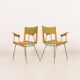 Boomerang chair attr. to Carlo De Carli, set of 2, Italy 1950s