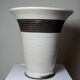 Large modern Raku lamp in beige and brown by Keramos Sèvres - René Hénon