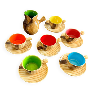 service à café vallauris - bois