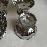 Set of 6 stainless steel ice cream bowls