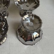 Set of 6 stainless steel ice cream bowls