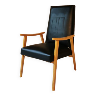 Leatherette armchair