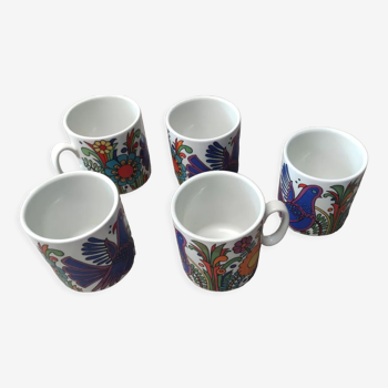 5 mugs Acapulco,  Villeroy et Boch