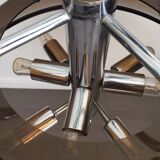 1970's acrylic/chrome 8 bulb hanging lamp.