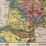 Ancienne carte de France géologique - 1920