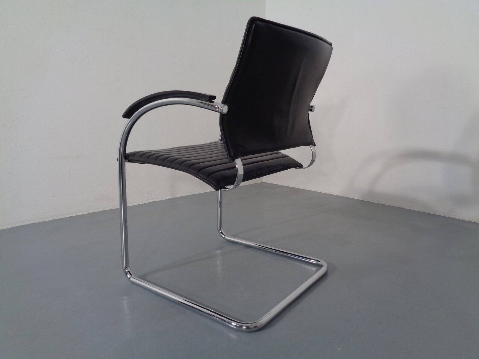 Model S78 Cantilever Leather Armchair by Josef Gorcia & Andreas Krob for Thonet, 1980s