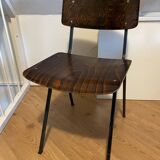 Ancienne chaise d’école vintage eromes F6, 1970