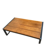 TV unit + coffee table in teak and metal