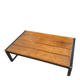 TV unit + coffee table in teak and metal