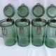 4 jars 1 liter bottle green Durfor to 1950s