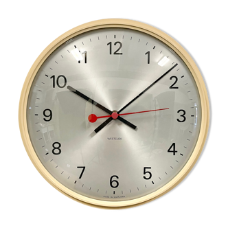 Vintage Beige Bakelite Wall Clock from Westclox , 1970s