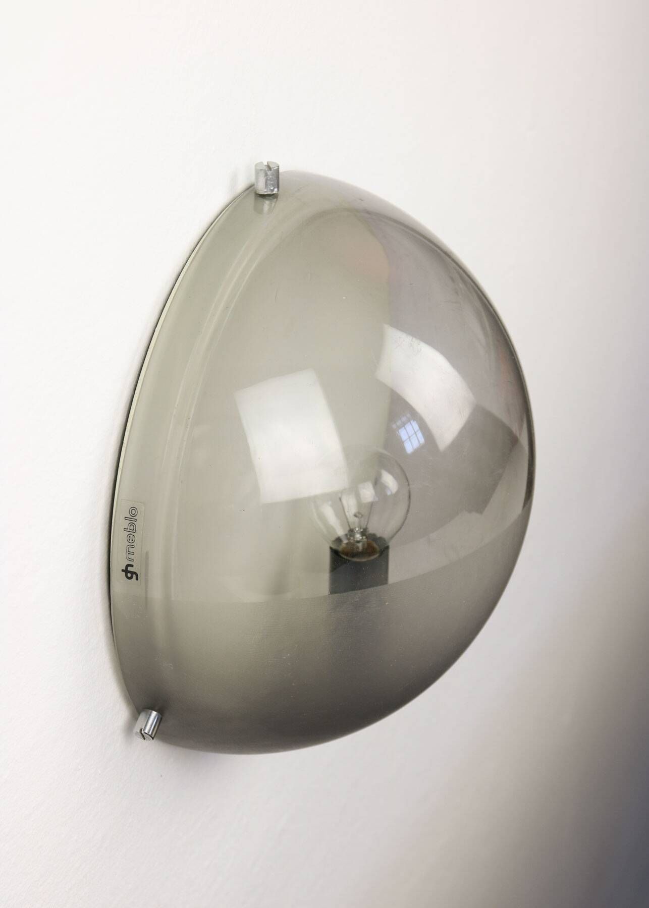 Mid-Century Italian Demi Sconce by Gio Ponti for Guzzini, 1970s