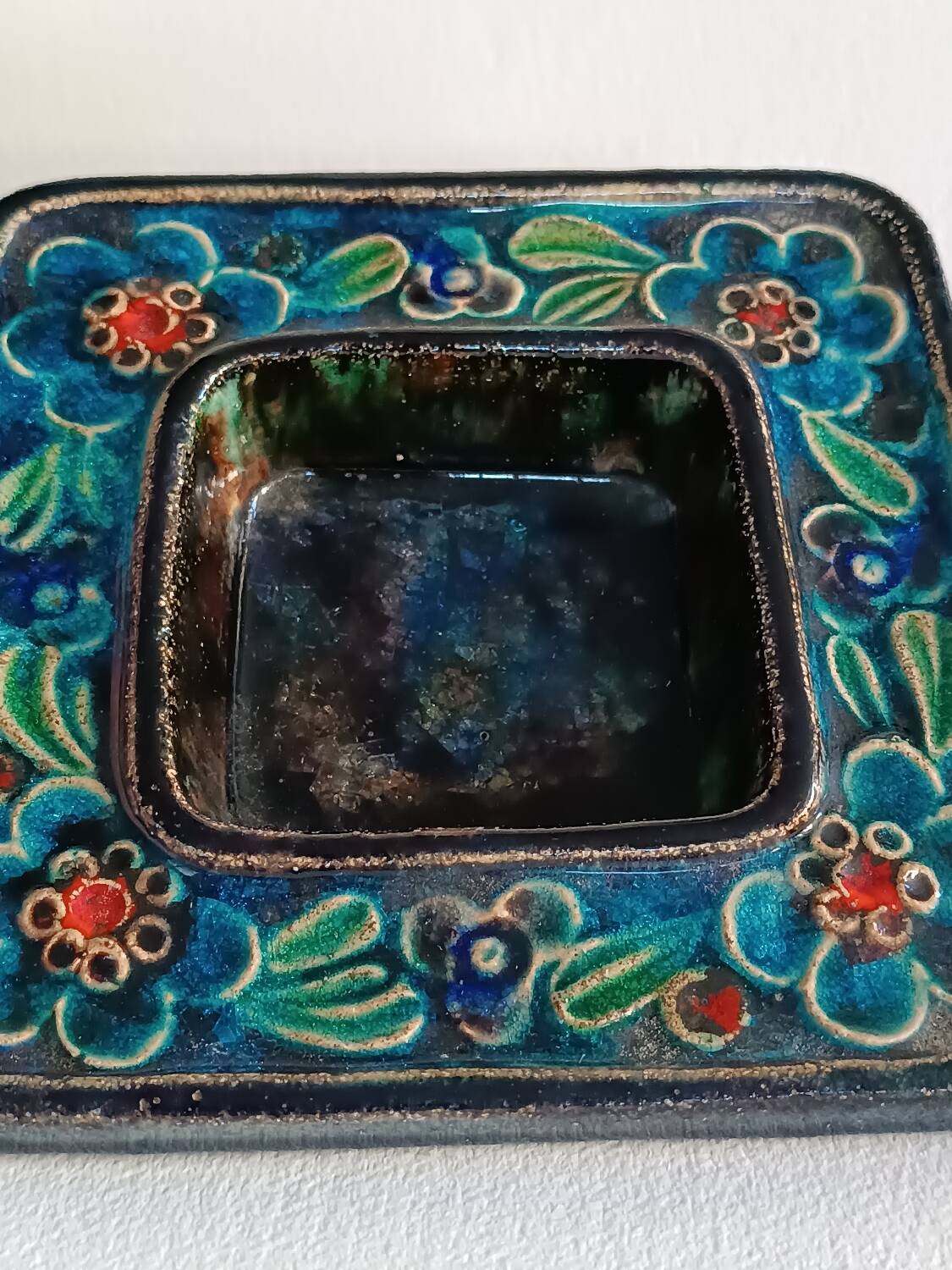 Schramberg stoneware and crystal emptying cup 1970