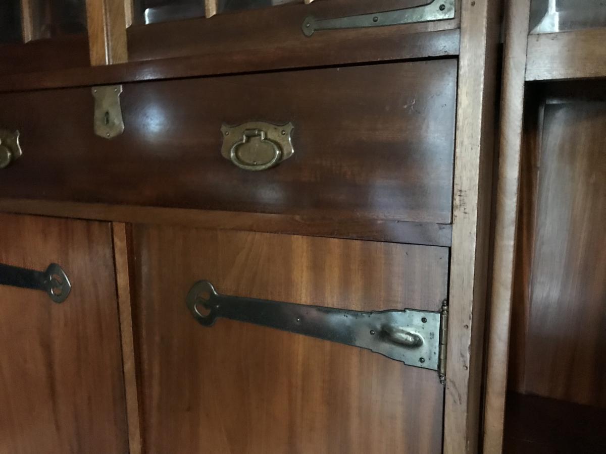 Art Nouveau mahogany display cabinet