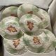 Service of 8 grape barbotine plates SALINS vintage 1970