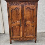 Wardrobe 2 doors Louis XV walnut of the XlX th siecle