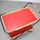 1960s Czechoslovak Mid-Century Folding Bamboo Serving Trolley Bar Cart