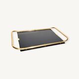 Black and gold serving tray circa 1960