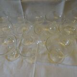 Lot of 12 crystal champagne glasses
