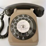 Téléphone à cadran vintage S63 bicolore