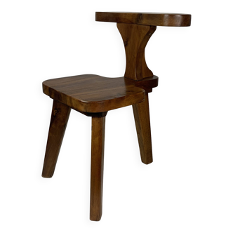 Midcentury brutalist cock fighting or conversation tripod side chair, Dutch 1950s
