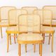 Set of 6 Vintage Ligna Bentwood Dining Chairs – Cane Seats & Backrest 1960s