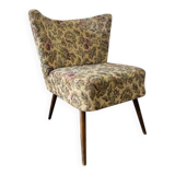 Vintage floral cocktail chair / armchair / single seater armchair