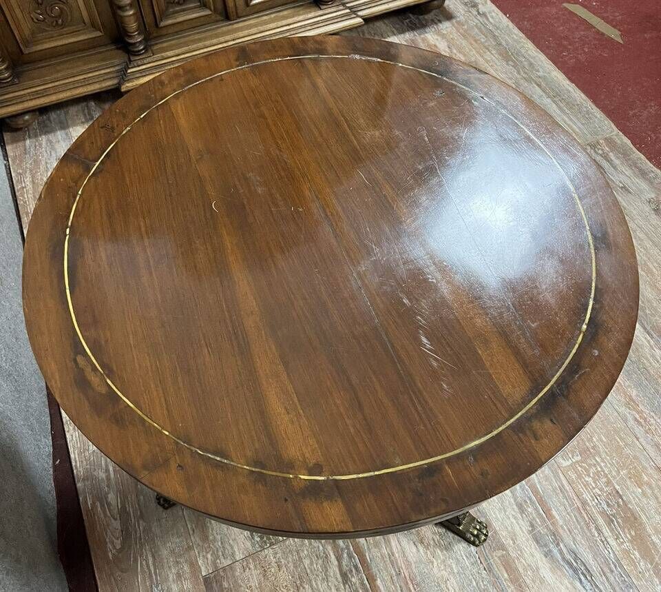 Lombard table from the Empire period in mahogany and brass trim circa 1820