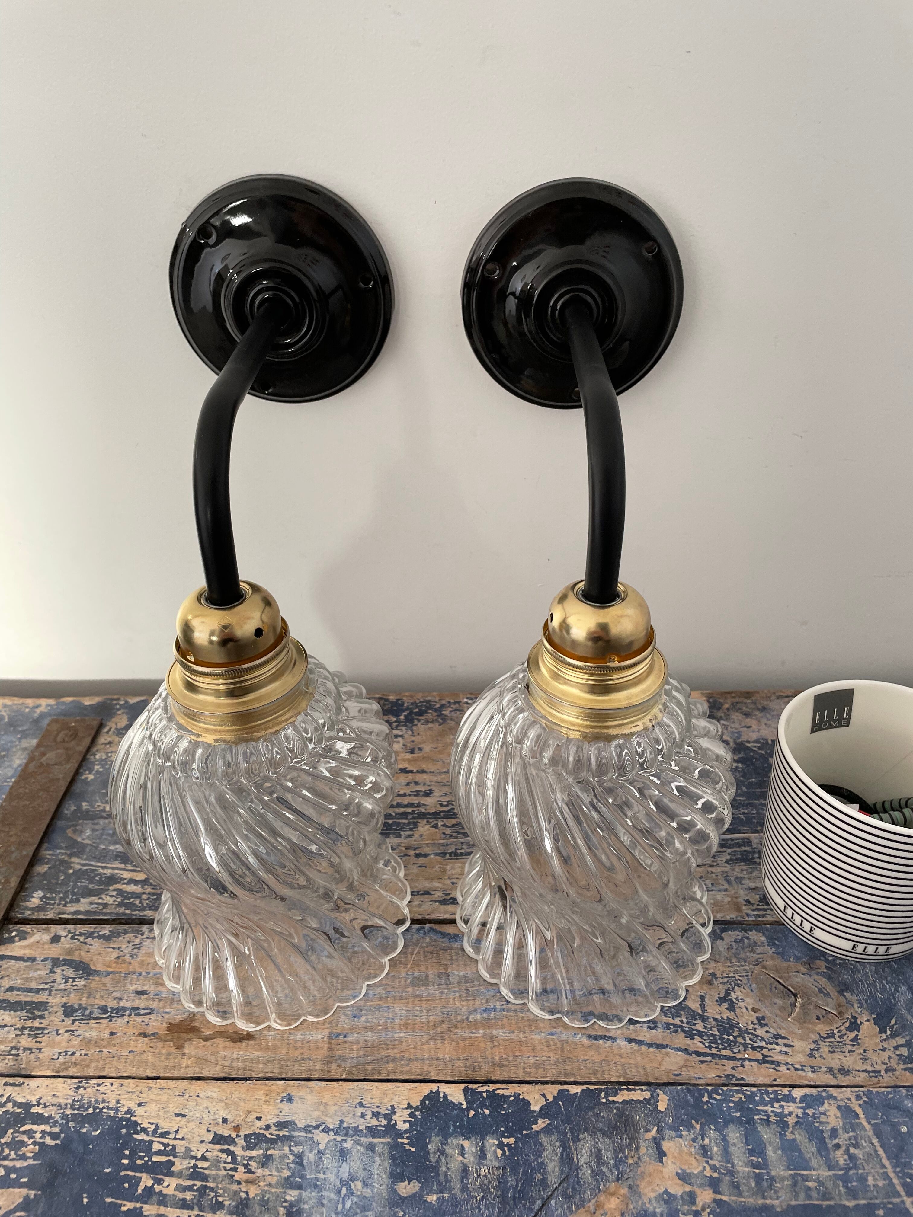 Pair of vintage wall lights