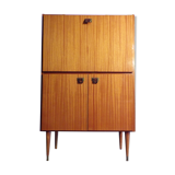 Vintage teak and leather secretary