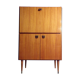 Vintage teak and leather secretary