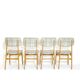 Manufrance, ensemble de 4 chaises des années 60.