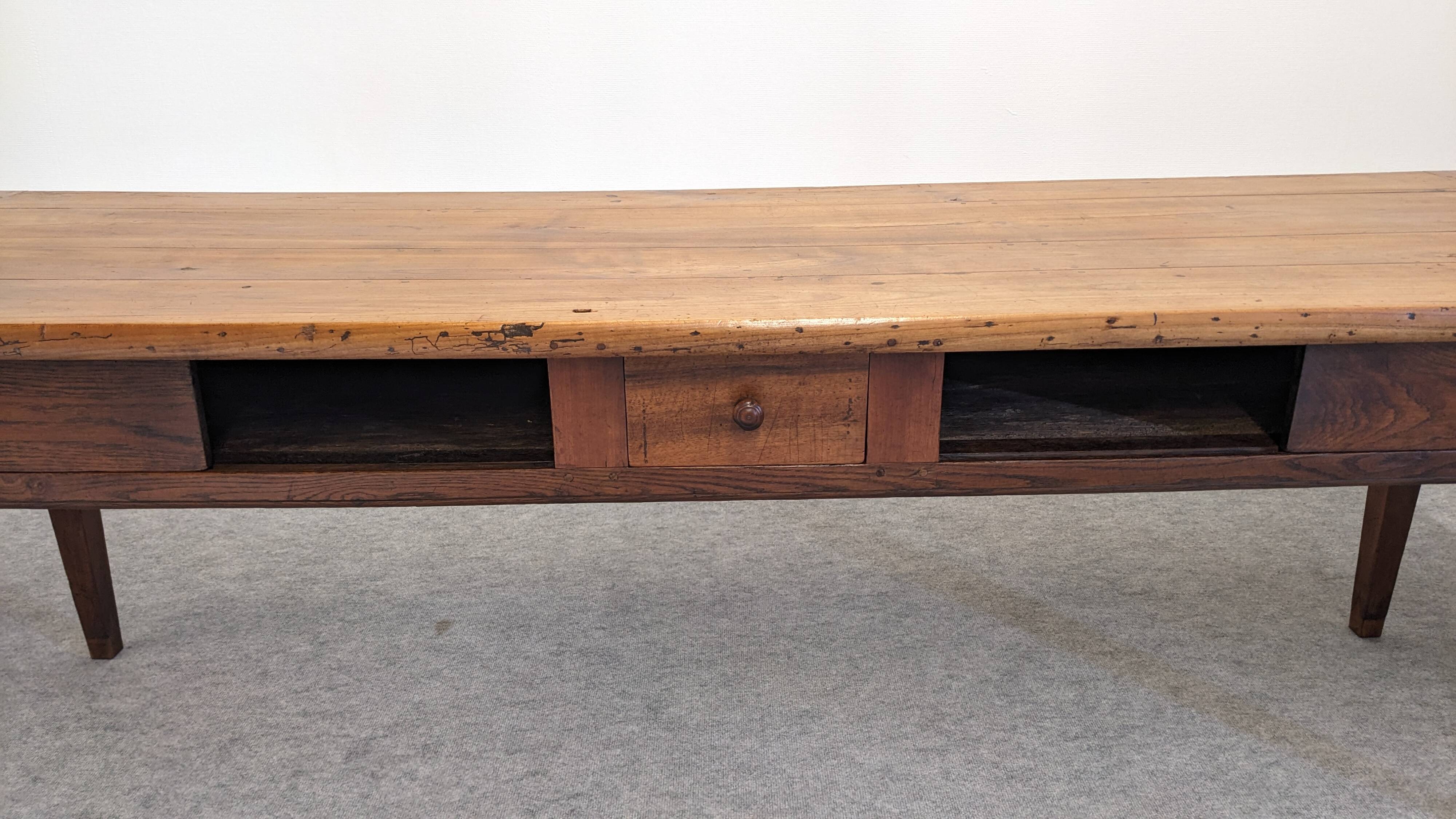 18th century Bresse farmhouse table in cherry wood
