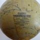 Terrestrial globe boiled cardboard J.Forest Girard Barrère & Thomas Ø 19.5 aluminum base