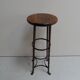 Table d'appoint ronde en métal industriel