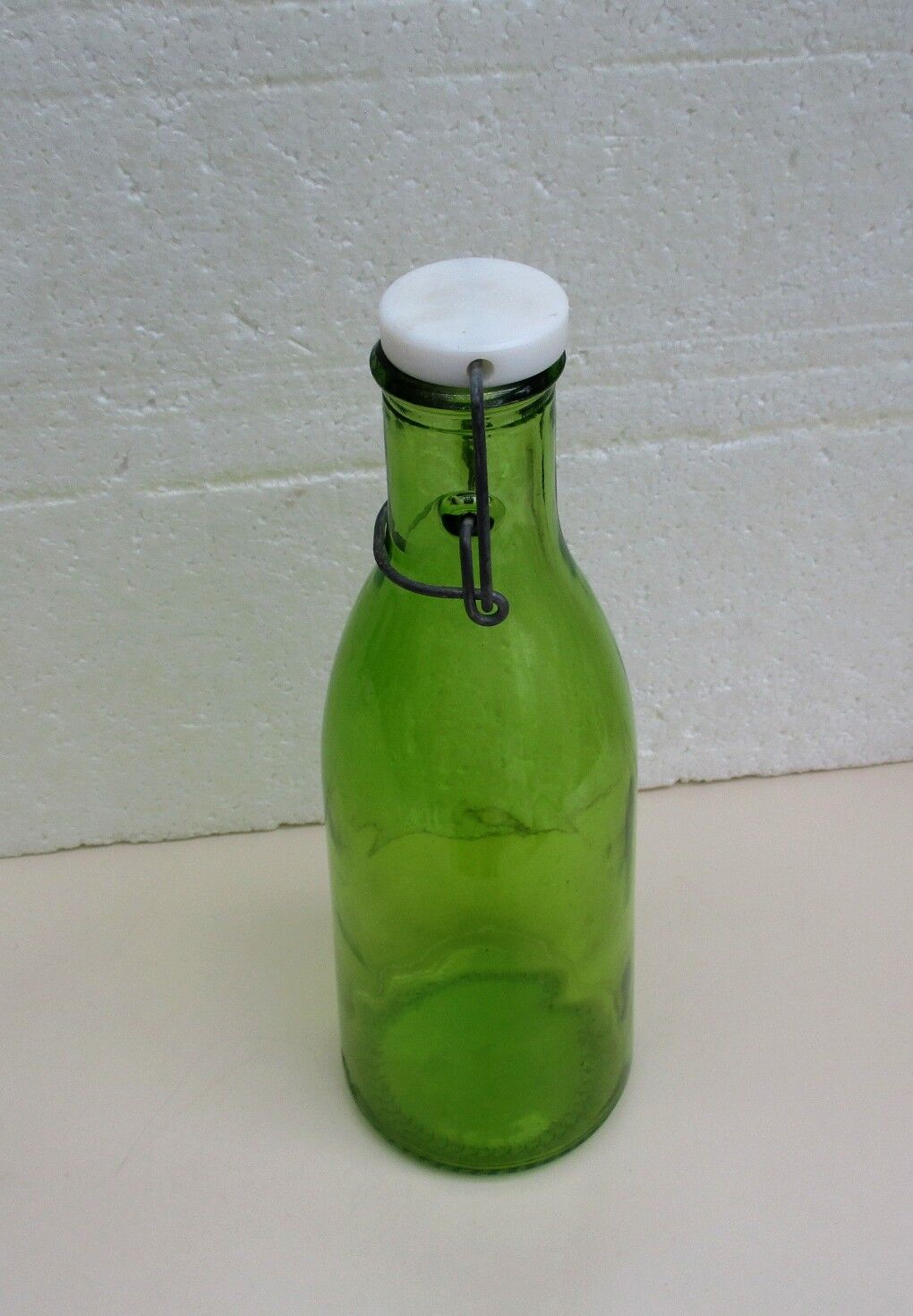 Green glass bottle