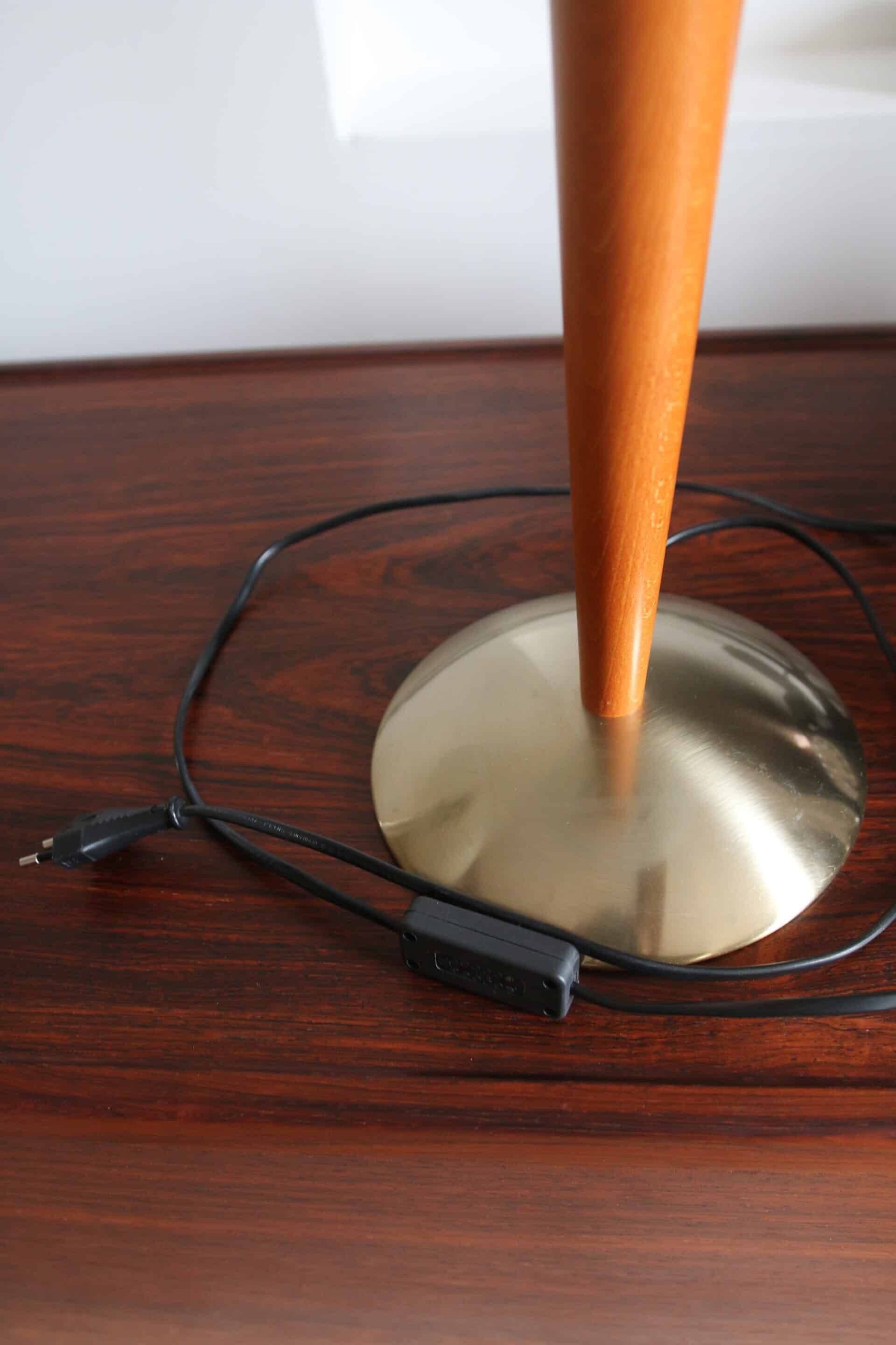 Lampe champignon postmoderne Verre et Bois