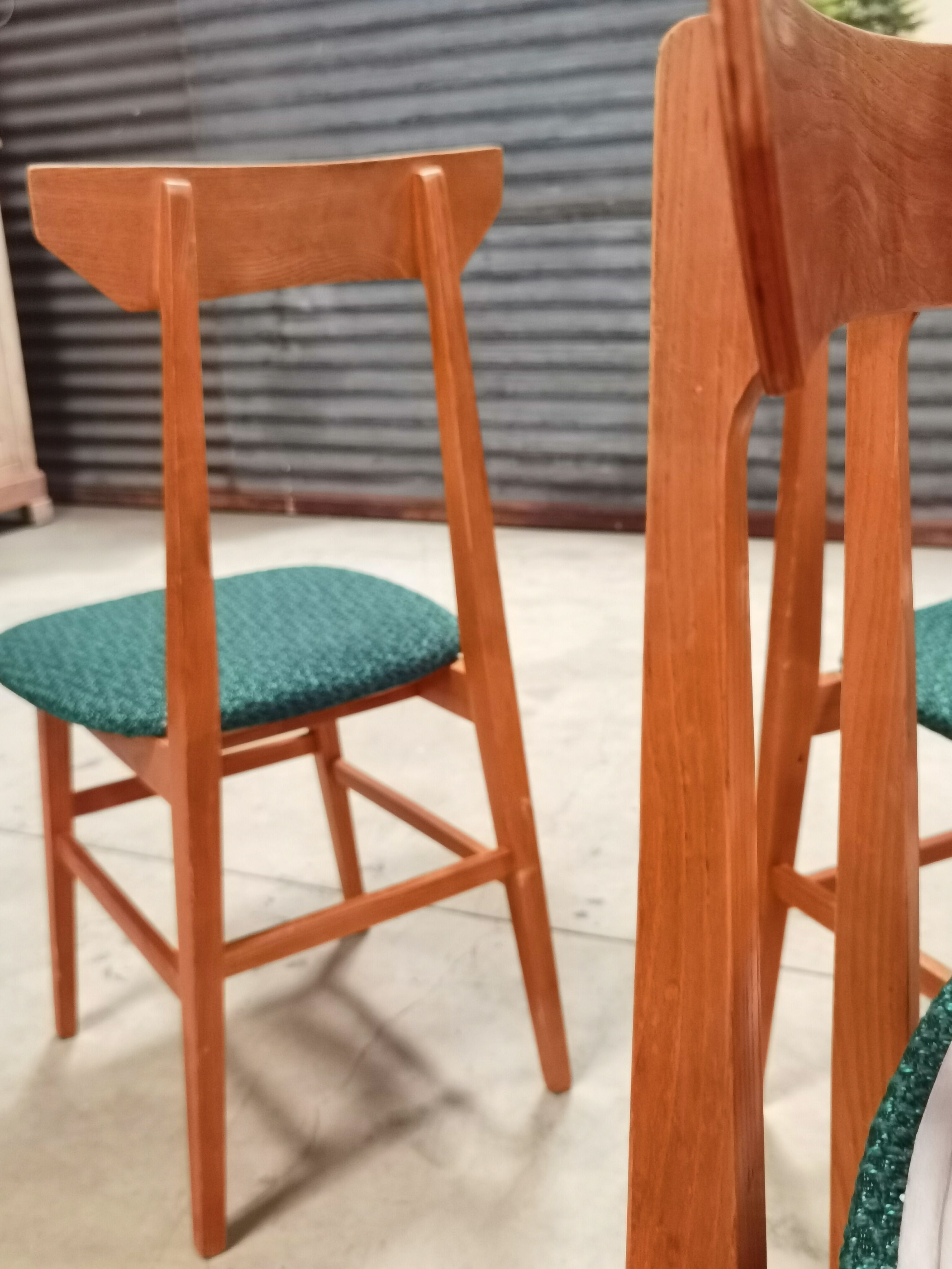 Set of 4 Chairs Drevotex Emerald Green