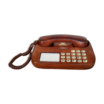 Telephone with leather keys matra communication tm1 - year 1985