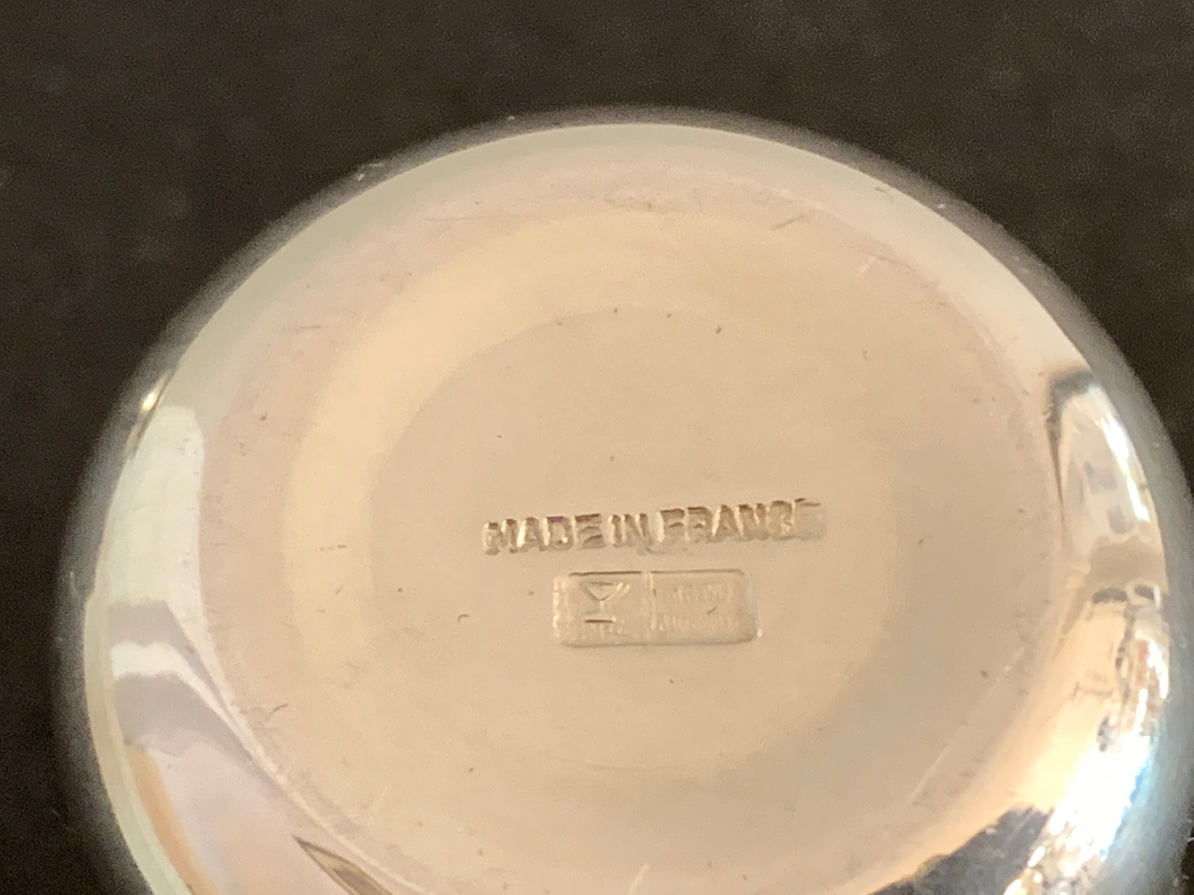 Salt and pepper mushrooms in silver metal Pavilion Christofle