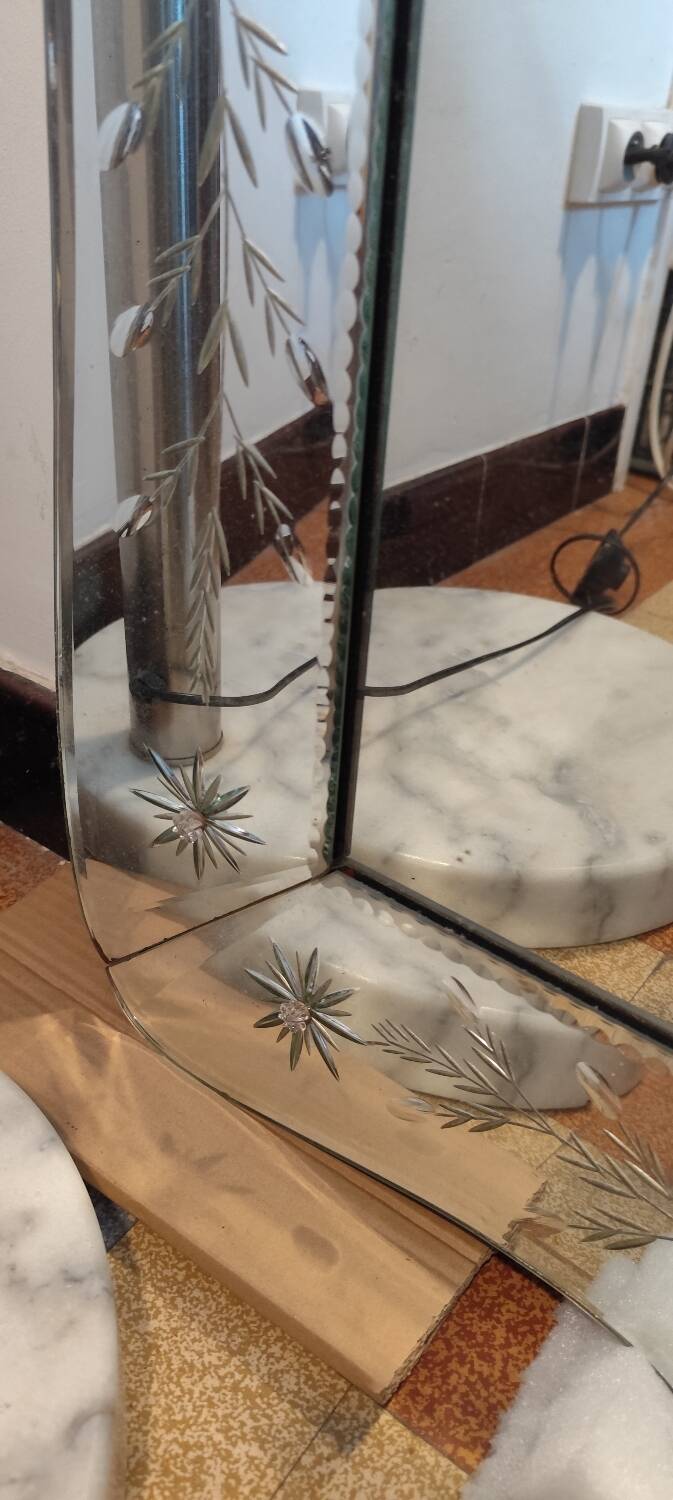 Very large 20th-century Venetian mirror.