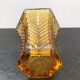 Vintage yellow glass art deco vase