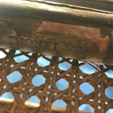 Thonet footrest in curved beech, with original label