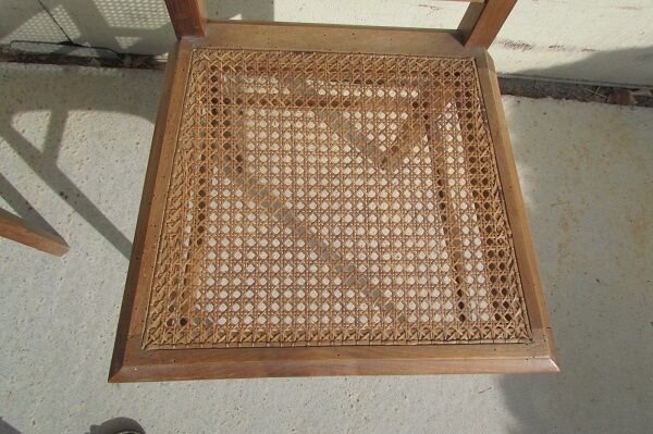 Lot of 6 art deco chairs in walnut