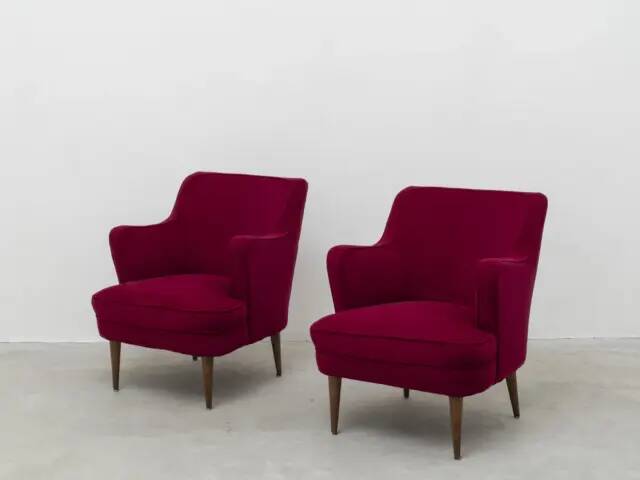 Gustavo Pulitzer Finali pour Cassina, paire de fauteuils, Italie, 1955