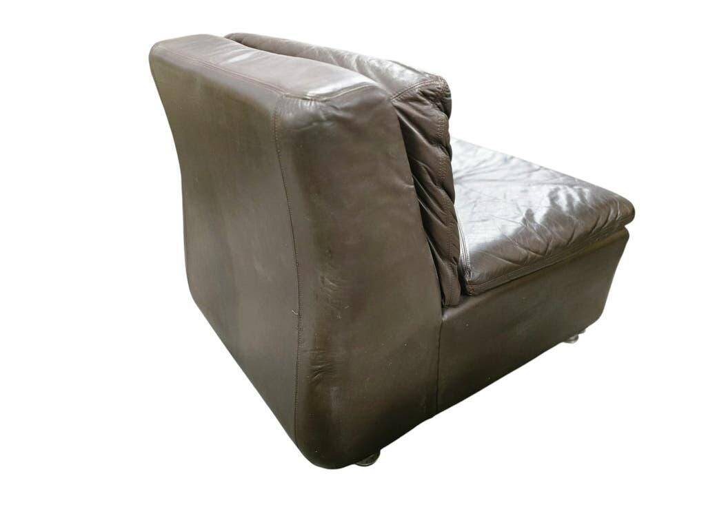 Canapé modulaire vintage marron chocolat Himolla